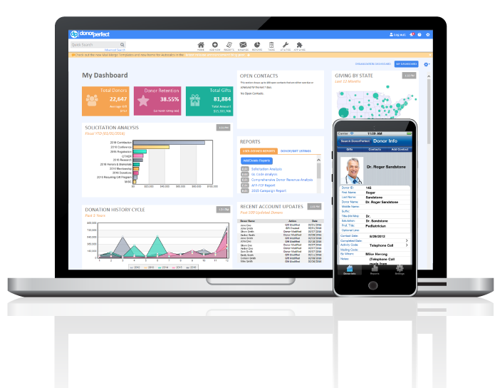 DonorPerfect Fundraising Dashboard