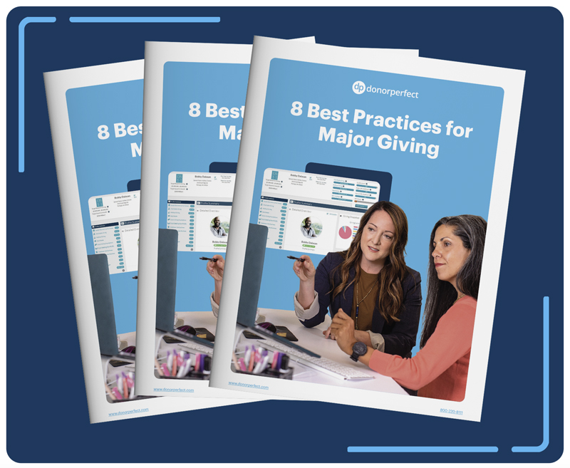 8 best practices for major giving ebook