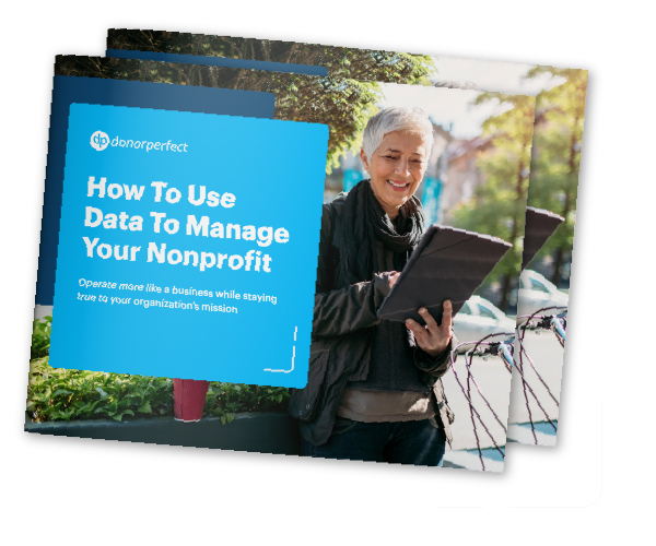DonorPerfect Resource: How To Use Data To Manage Your Nonprofit EBook Mockup