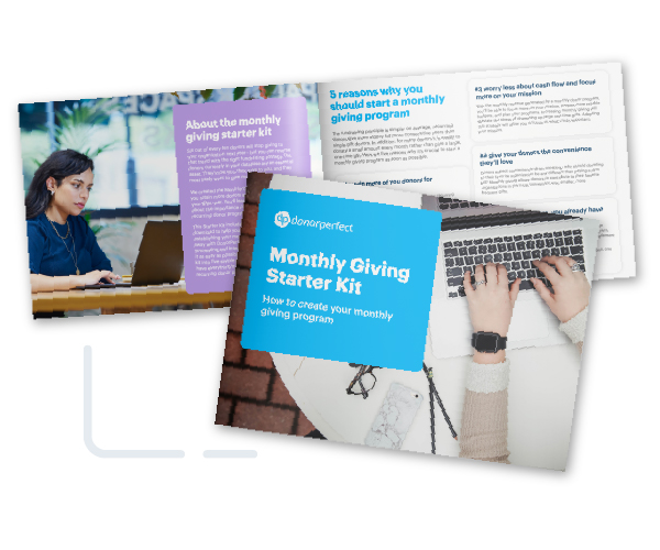 DonorPerfect Resource: Monthly Giving Starter Kit EBook Mockup