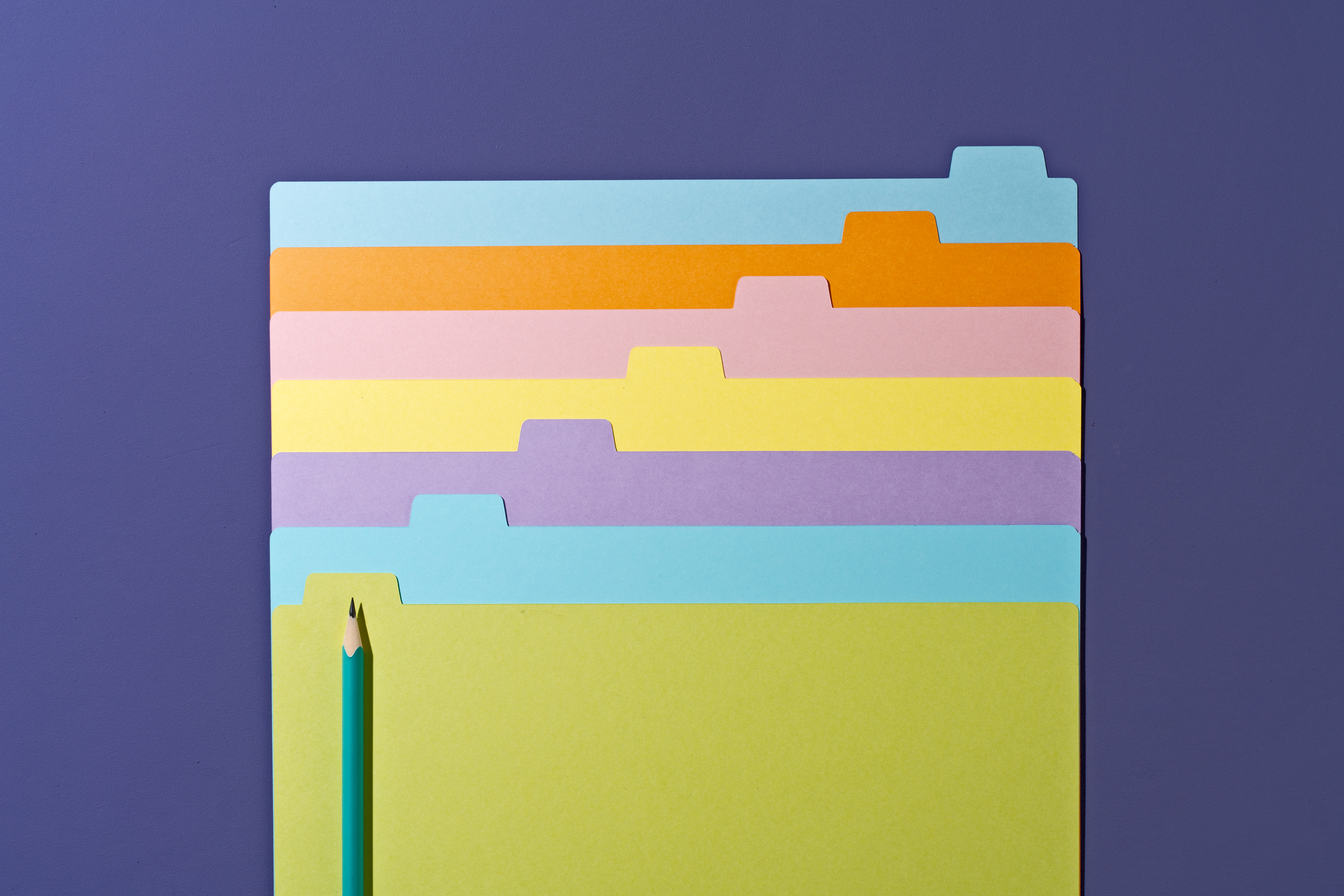 Colorful Index Card Files