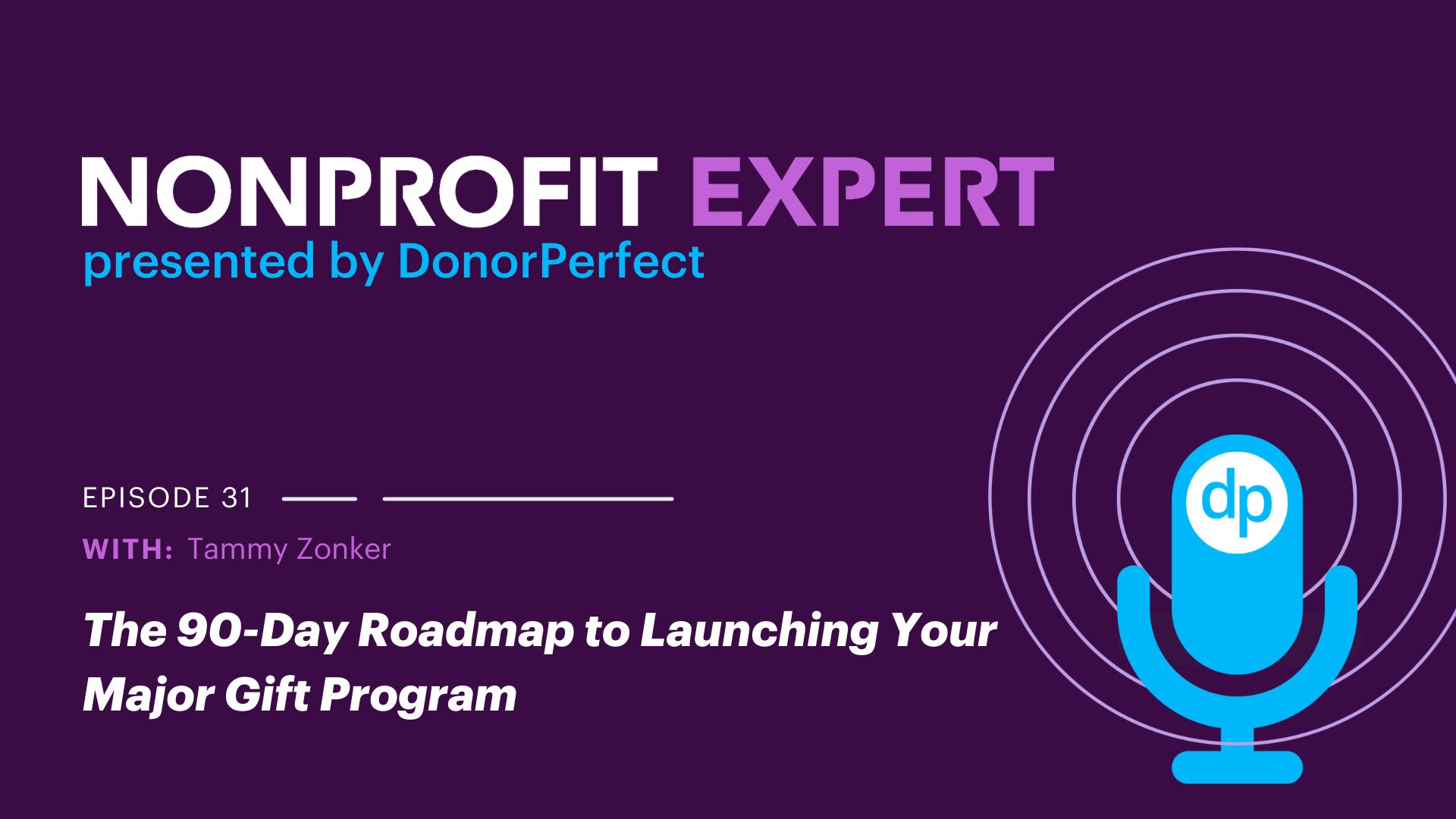 Nonprofit Expert Episode 31 – The 90-Day Roadmap to Launching Your Major Gift Program