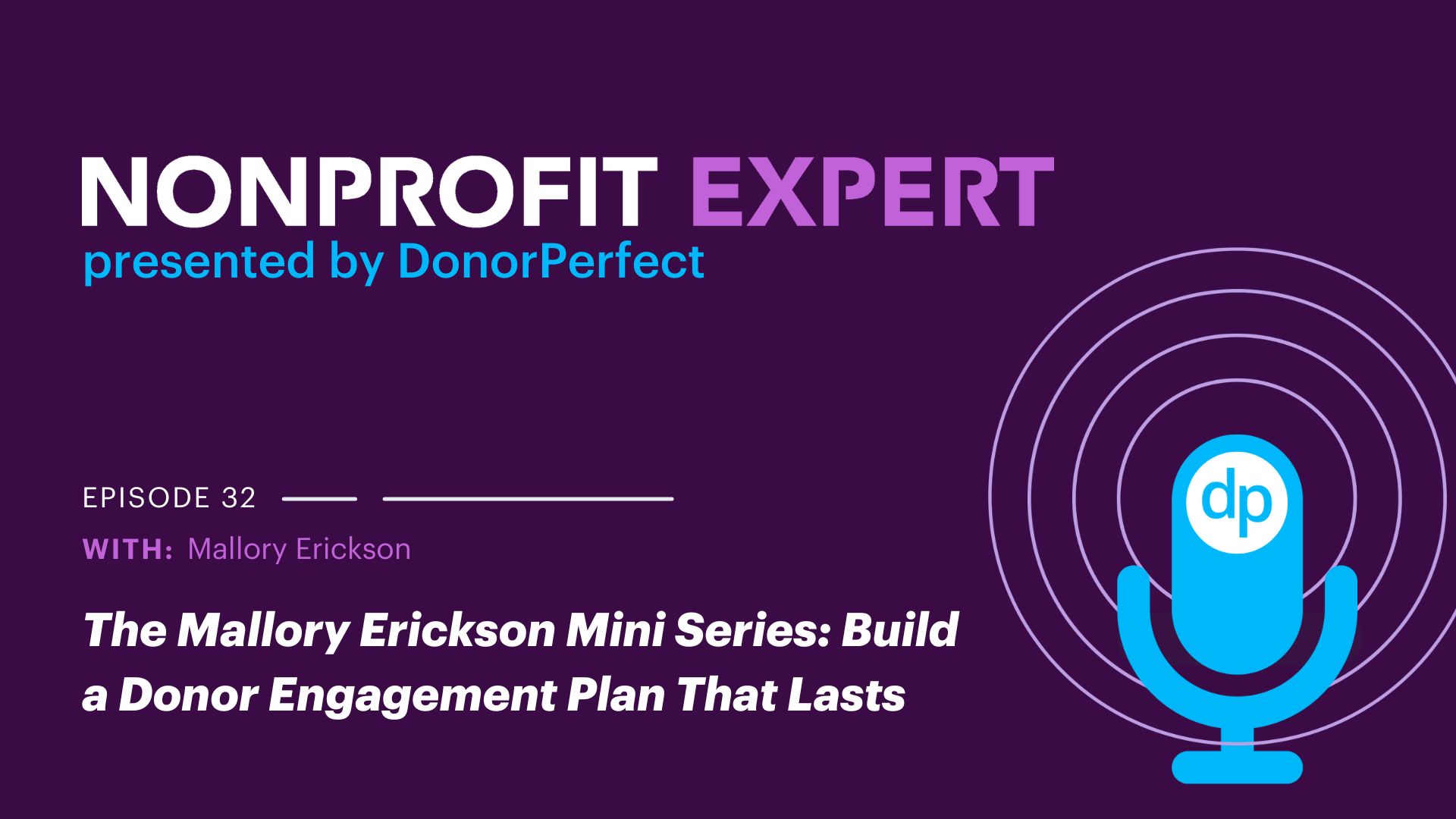 Nonprofit Expert Episode 32 – The Mallory Erickson Mini Series: Build a Donor Engagement Plan That Lasts
