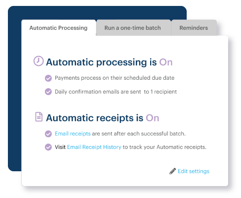 Automatic payment processing and receipting