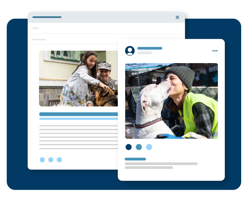 email and social mockup