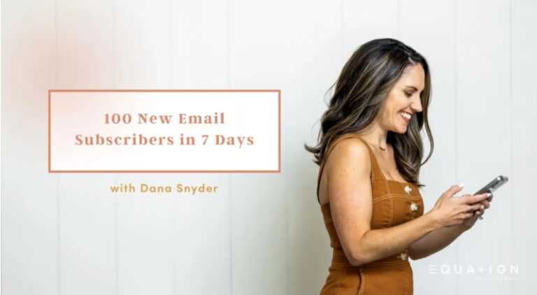 Dana Snyder Webinar get 100 new email subscribers thumbnail
