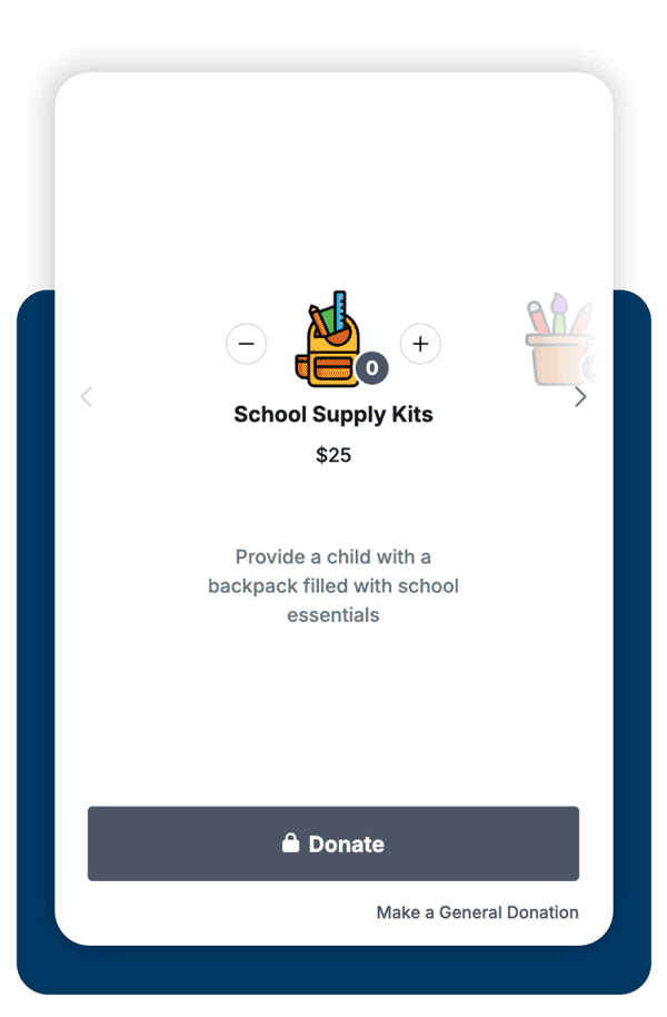 Givecloud donation impact education