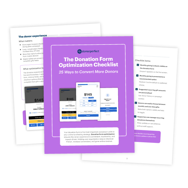 Donation Form Checklist