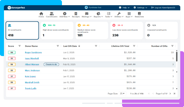 DonorPerfect Constituent Page