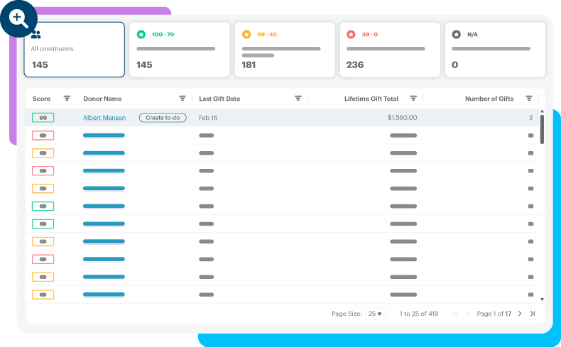 Image of the DonorPerfect Constituent Page