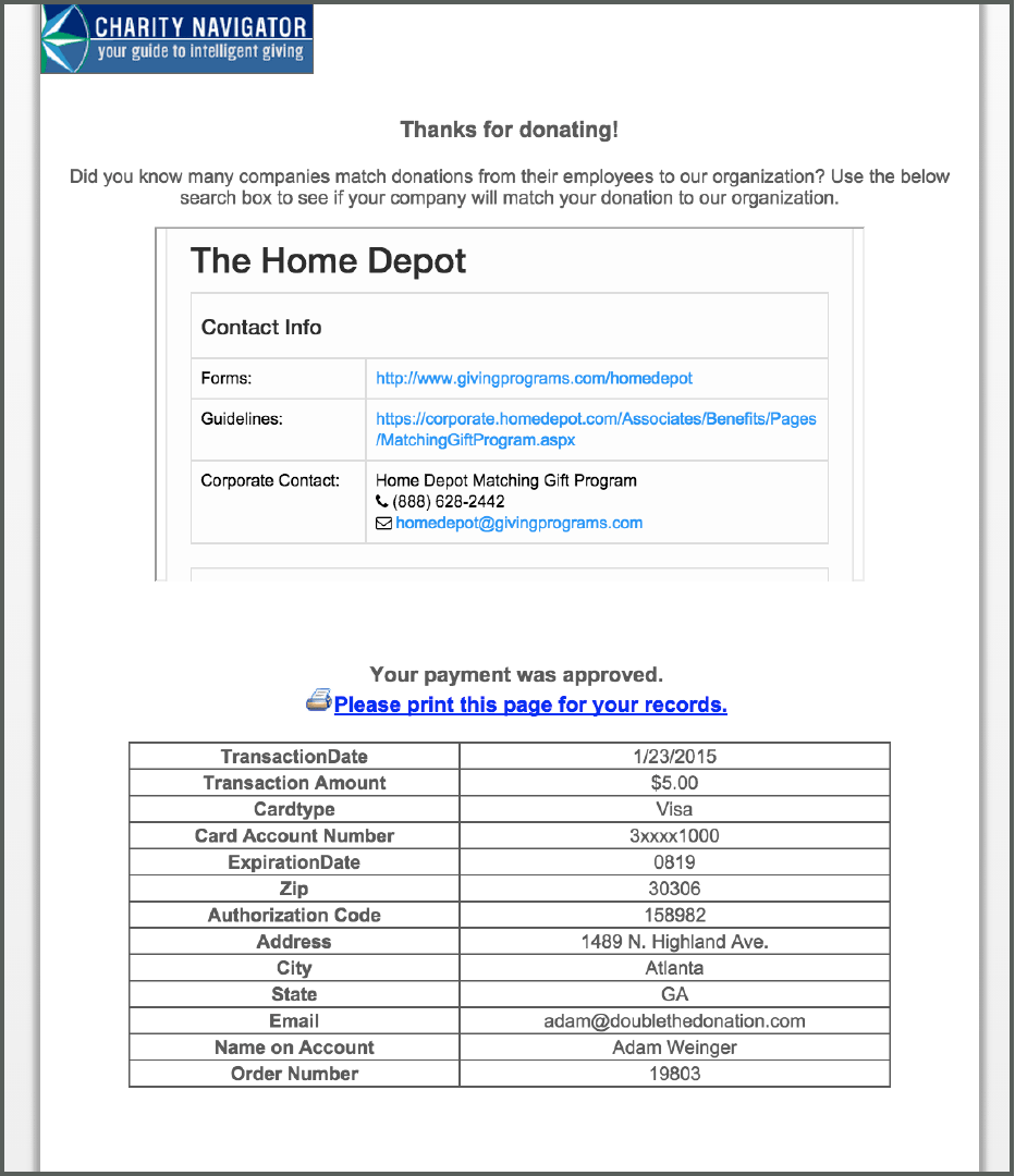 Matching Gift Information Forms Guidelines