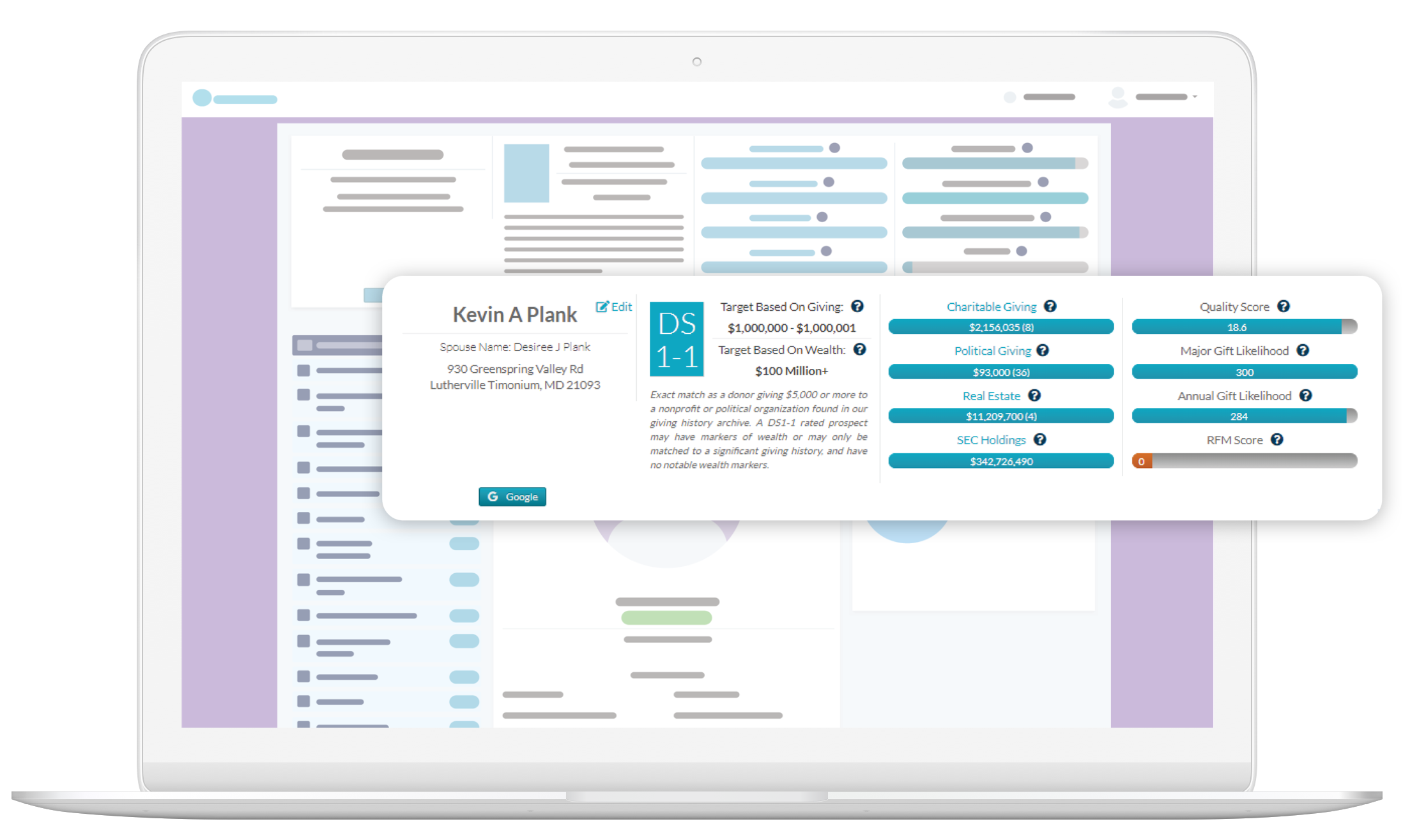 DonorSearch Prospect Research