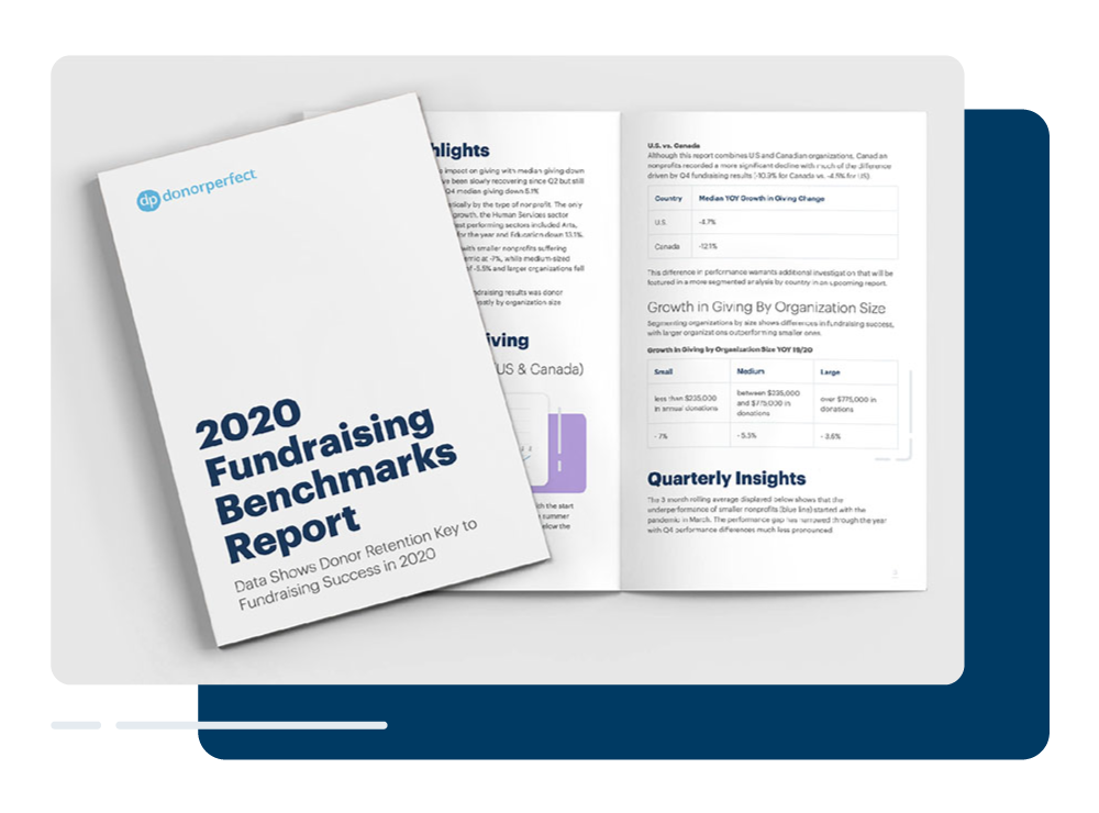 The 2020 DonorPerfect Fundraising Benchmarks Report Image Ad