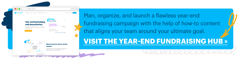 ad encouraging visitors to visit the Year-End Fundraising Hub
