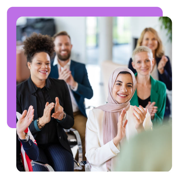 people clapping at an event