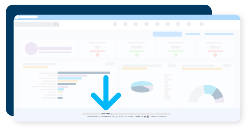 Find your client ID in the DonorPerfect software footer