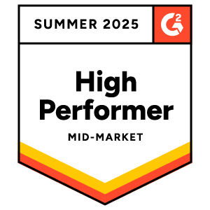G2 High Performer Badge 2025