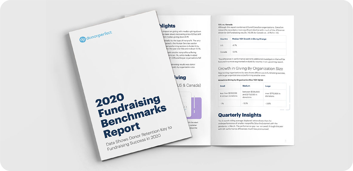 DonorPerfect Fundraising Benchmarks Report Mockup