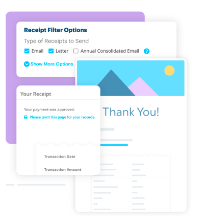 CA Receipt Filter Options