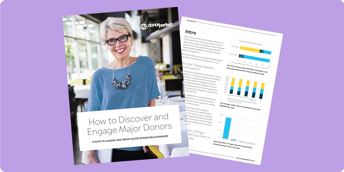 How to discover and engage major donors mockup