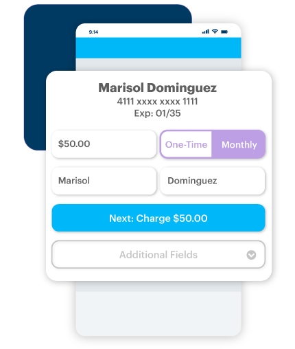 DonorPerfect Mobile app payment processing