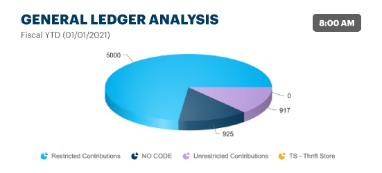 General Ledger Fund Class Report Pie Chart