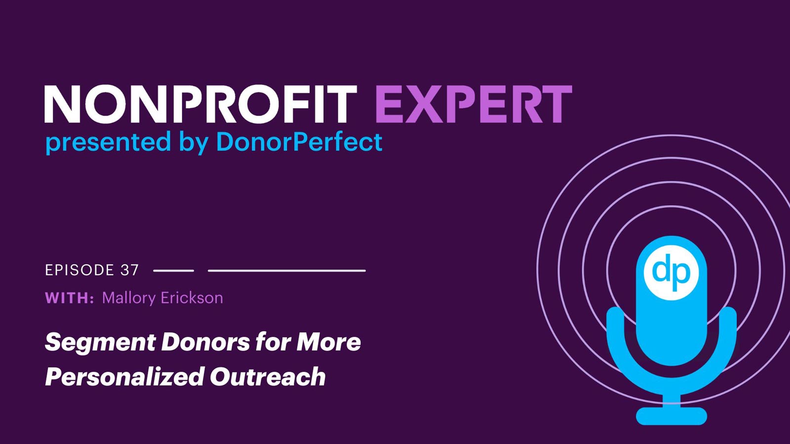 Nonprofit Expert Episode 37 – The Mallory Erickson Mini Series: Segment Donors for More Personalized Outreach