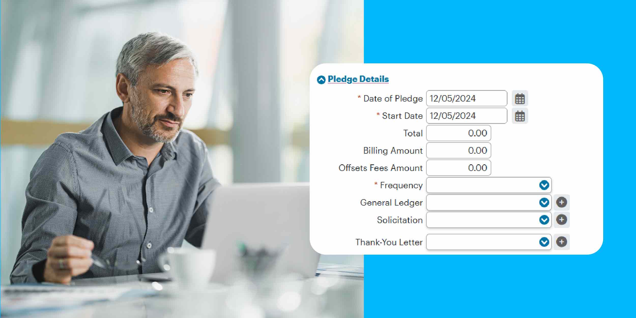 A man using Calculated Fields for On Demand Webinars.