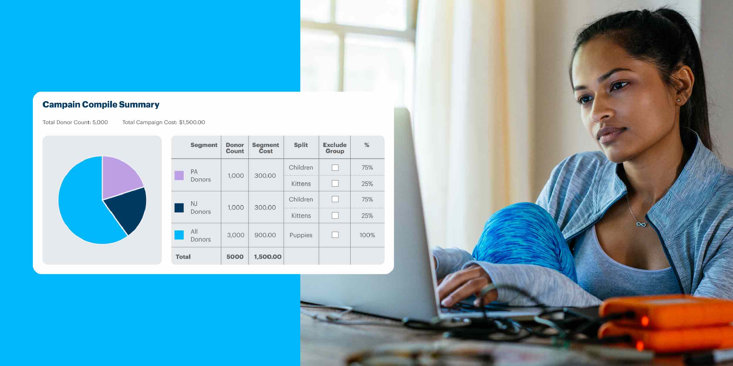 A woman working on Segmentation for OnDemand webinars.