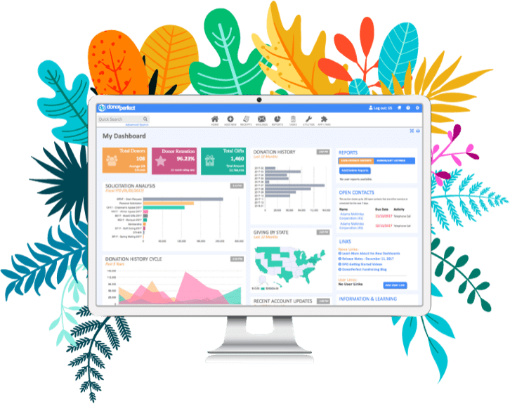 DonorPerfect Fundraising Software screenshot on Mac computer