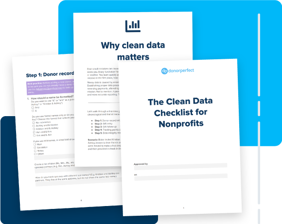 Mockup of the DonorPerfect Clean Data Checklist for Nonprofits