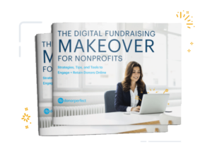 Image of book cover titled The Digital Fundraising Makeover For Nonprofits