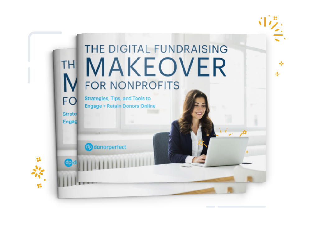 Image of book cover titled The Digital Fundraising Makeover For Nonprofits