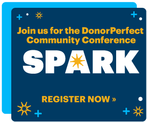 A graphic to register for the 2024 DonorPerfect Community Conference.