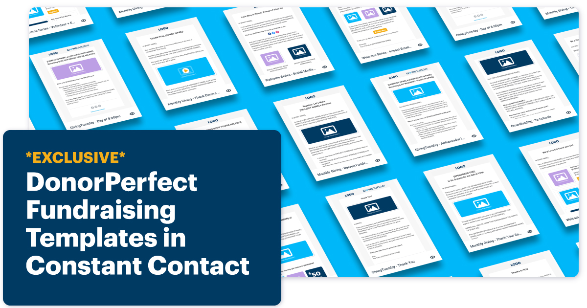 New DonorPerfect Fundraising Email Templates in Constant Contact