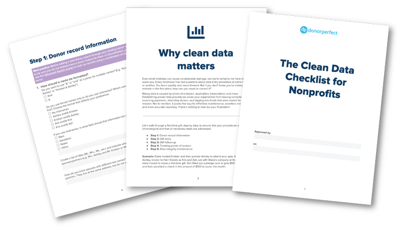 Clean Data Checklist Mockup