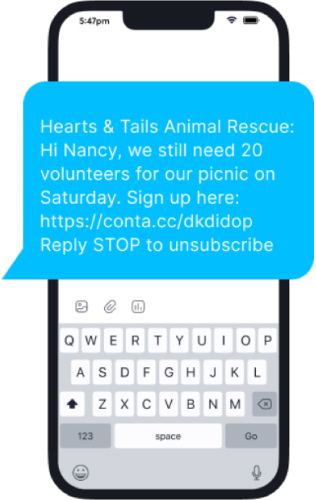 Fundraising text