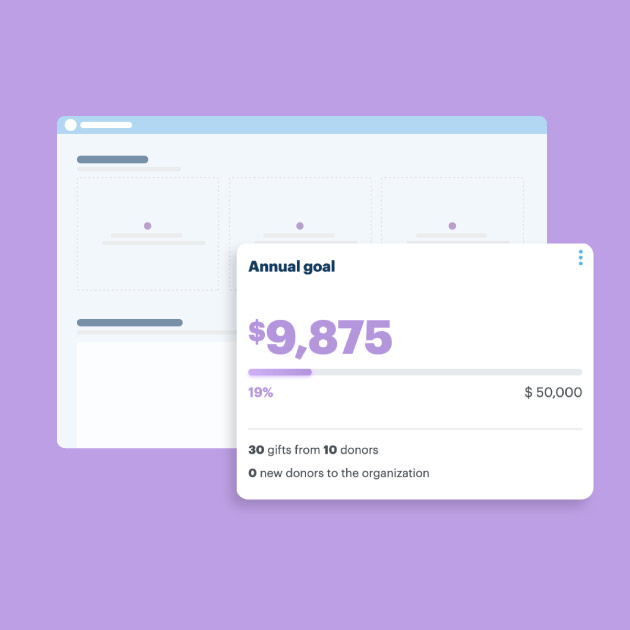 DonorPerfect goals dashboard screenshot