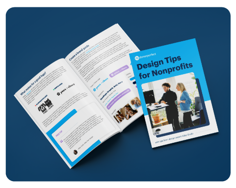 mockup of the Design Tips for Nonprofits e-book