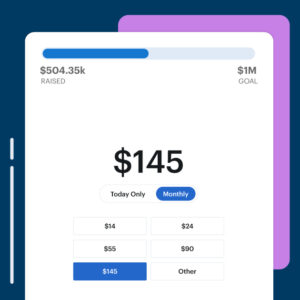 donation form with ask amounts