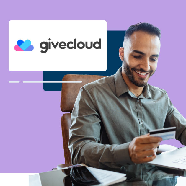 man using his computer to set up a recurring donation to his favorite nonprofit