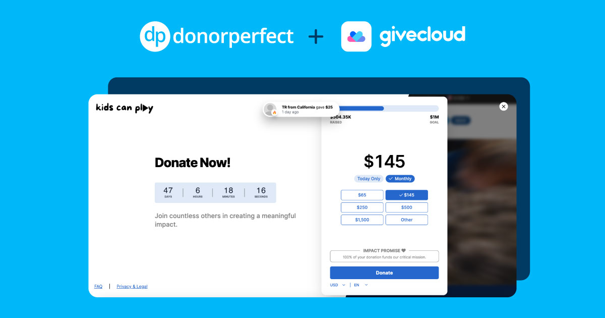 Givecloud and Donorperfect