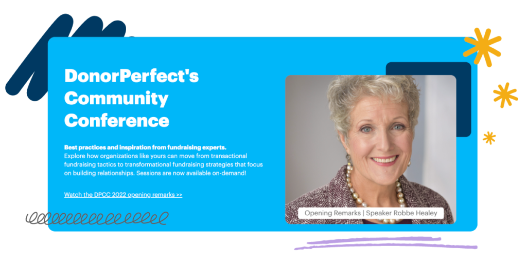 advertisement for nonprofit storytelling recording from donorperfect conference