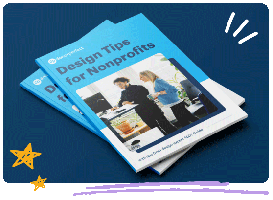 2 copies of DonorPerfect's Design Tips of Nonprofits ebook
