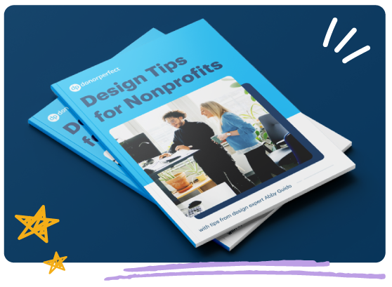 2 copies of DonorPerfect's Design Tips of Nonprofits ebook