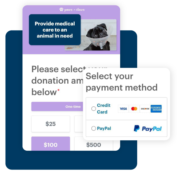 DonorPerfect Online Forms for mobile, donate with credit card or paypal