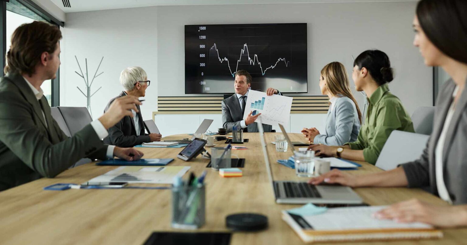 A board meeting.