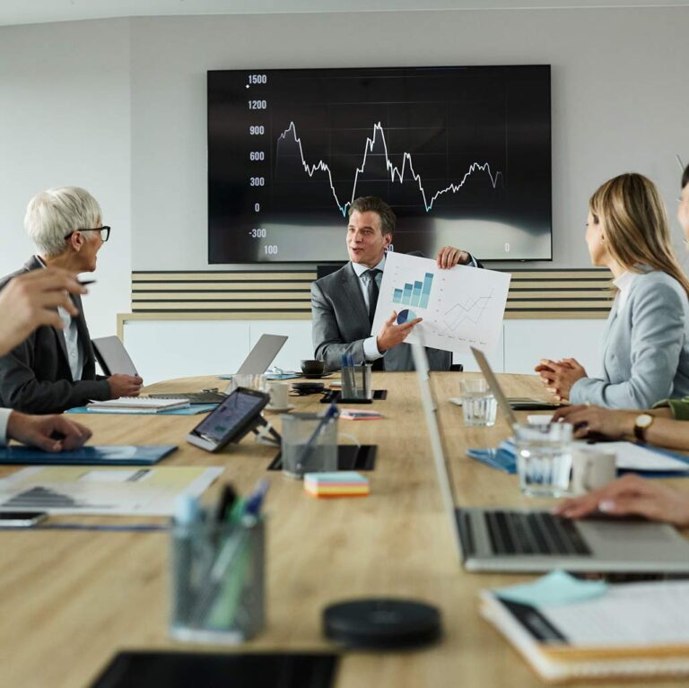 A board meeting.