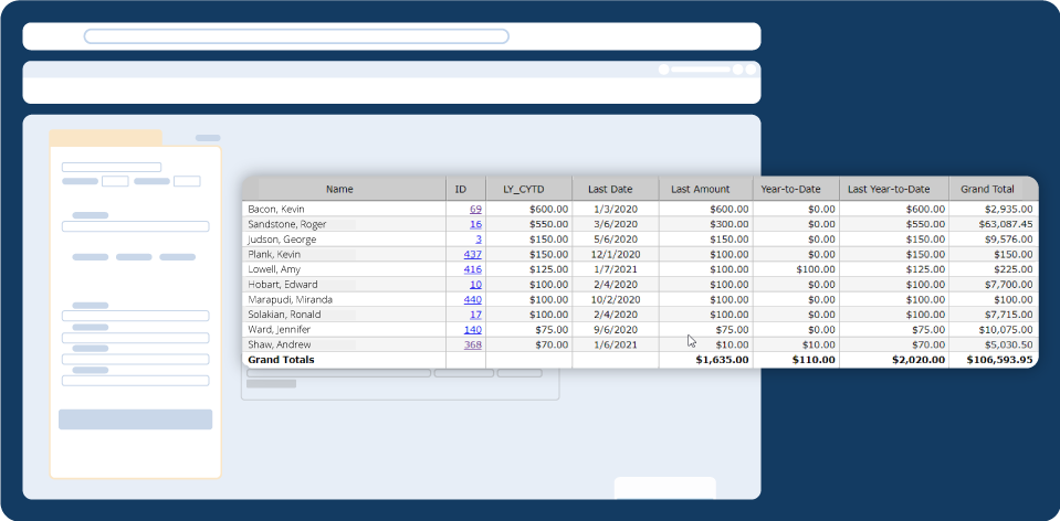 Screenshot: Top Donors Report from DonorPerfect Fundraising CRM Software