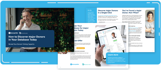 How to discover major donors ebook mockup